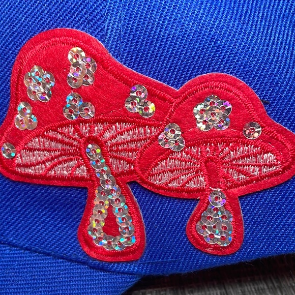 #46 Blue Mushrooms Baseball Cap 🍄 - Picture 3 of 13